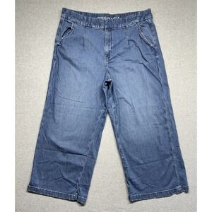 American Eagle Dreamy Drape Super High Rise Baggy Wide Leg Jeans Size 16